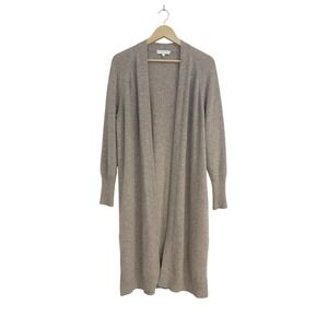WHITE+WARREN Cashmere Duster Cardigan Taupe Medium